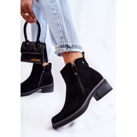 PS1 Bottes en daim noir Laurisa sur un petit talon le noir 4