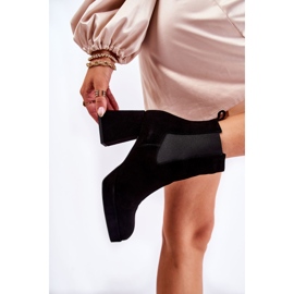 Bottes en daim sur talon épais Laura Messi 2519 Noir le noir 3