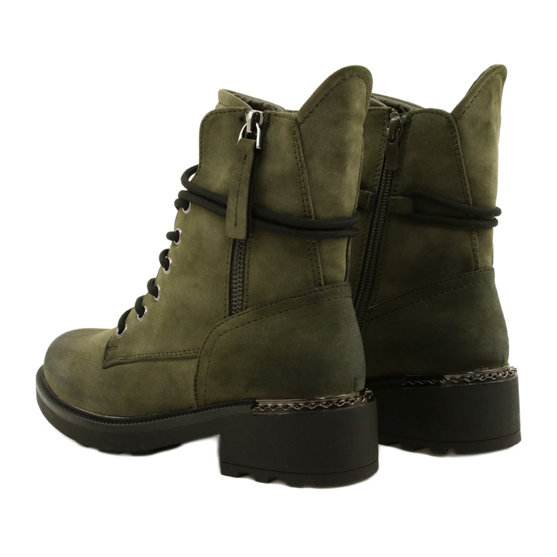 Evento Bottes Hautes Avec Fermeture Éclair Vert 21BT35-4226 3