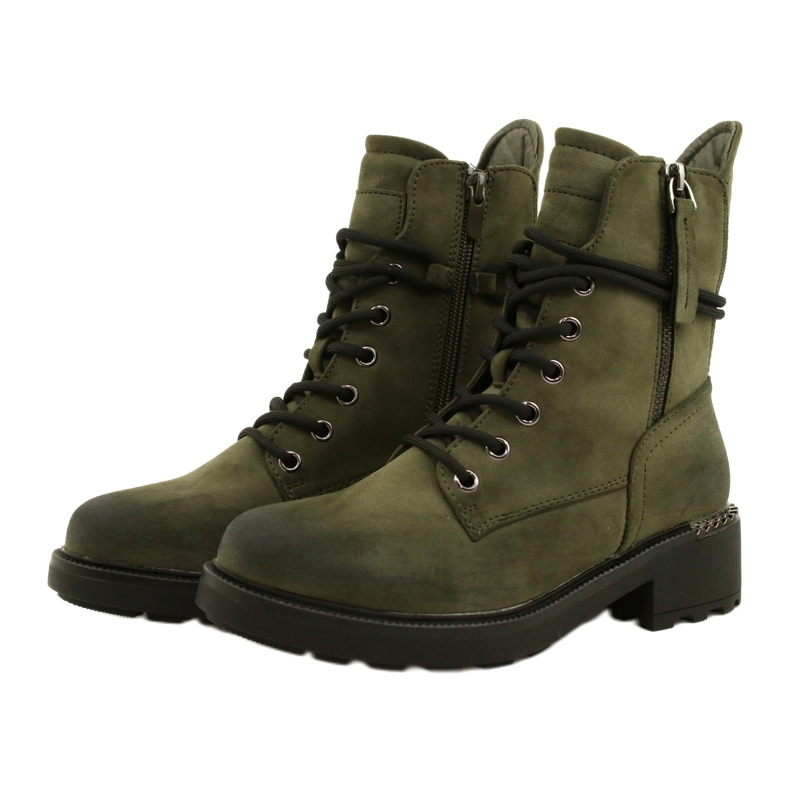 Evento Bottes Hautes Avec Fermeture Éclair Vert 21BT35-4226 2