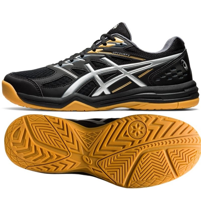 Asics Upcourt 4 1071A053-001 chaussures de volley-ball le noir le noir 1 Asics Upcourt 4 1071A053-001 chaussures de volley-ball le noir le noir 1