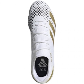 Chaussures de foot Adidas Predator 20.3 L In M FW9192 blanc doré 1