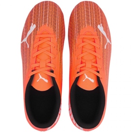 Chaussures de foot Puma Ultra 4.1 Fg Ag Jr 106100-01 multicolore oranges et rouges 1