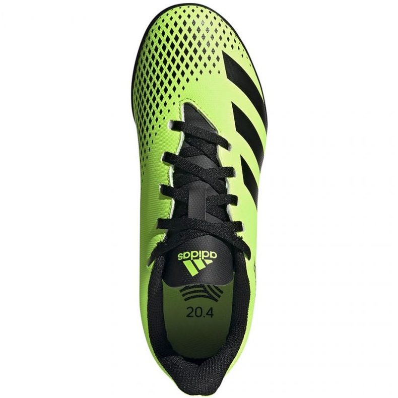 Chaussures de foot Adidas Predator 20.4 Tf Jr EH3041 le noir vert 1