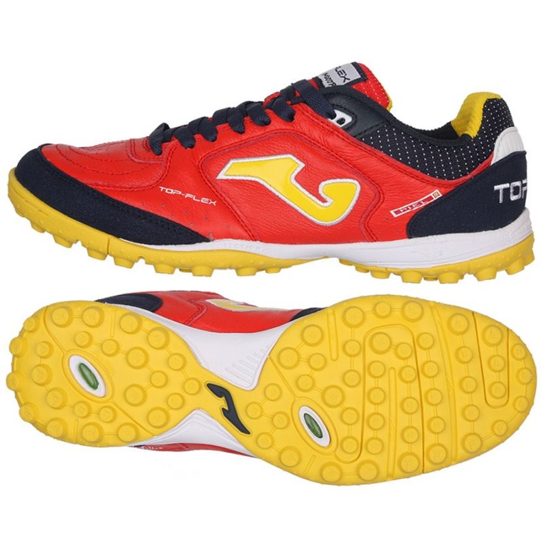 Joma Top Flex 2106 Tf TOPW2106TF chaussures de football noir oranges et rouges 1