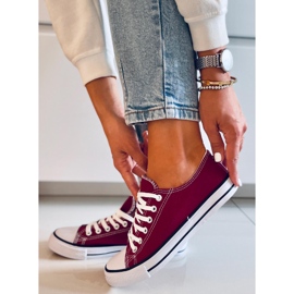 Baskets femme classiques Basic Wine rouge 3