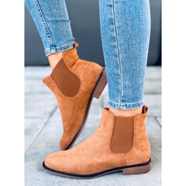 Bottines chelsea en daim camel Burbo brun 2