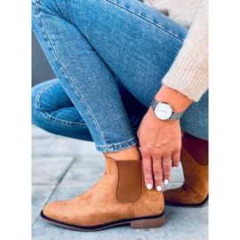 Bottines chelsea en daim camel Burbo brun 3