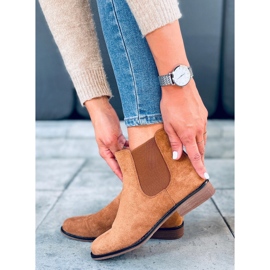 Bottines chelsea en daim camel Burbo brun 4
