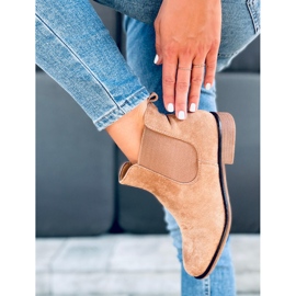 Bottines chelsea en daim kaki Burbo beige 2