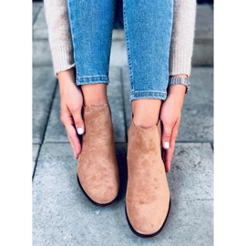 Bottines chelsea en daim kaki Burbo beige 4