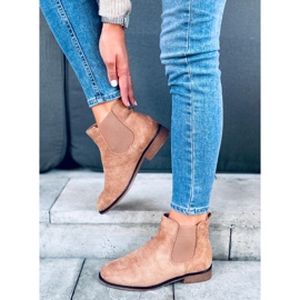Bottines chelsea en daim kaki Burbo beige 5