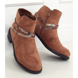 Bottes femme en daim Zinaida Camel brun 2