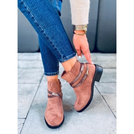 Bottes femme en daim Zinaida Camel brun 1