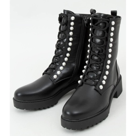 Bottes militaires avec perles Odrey Black noir 1