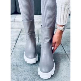 Bottes avec une tige simple Jowita Grey gris 3