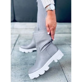 Bottes avec une tige simple Jowita Grey gris 2