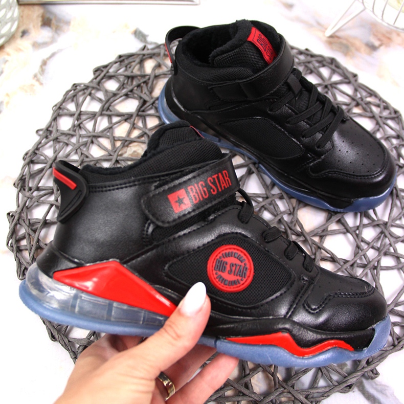 Chaussures de sport d'hiver noires pour garçon Big Star KK374095 1