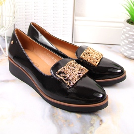 Chaussures laquées, compensées à enfiler, Potocki noir le noir 4