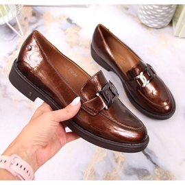 Mocassins vernis vernis marron femme Potocki brun 1