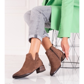 Bottines Vinceza en daim beige 2