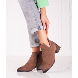 Bottines Vinceza en daim beige 1