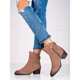W. Potocki Bottes femme en daim marron Potocki brun 1