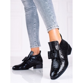 W. Potocki Bottines femme Potocki talons plats noir le noir 1