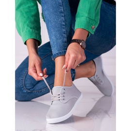 Baskets légères en tissu pour femmes Shelovet gris 1