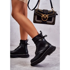 FD1 Bottes en cuir à la mode Black Casso le noir 7