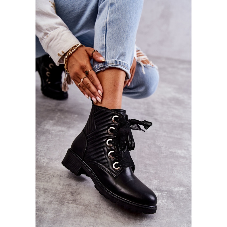 PG1 Bottes matelassées Torino noires avec réchauffement 1