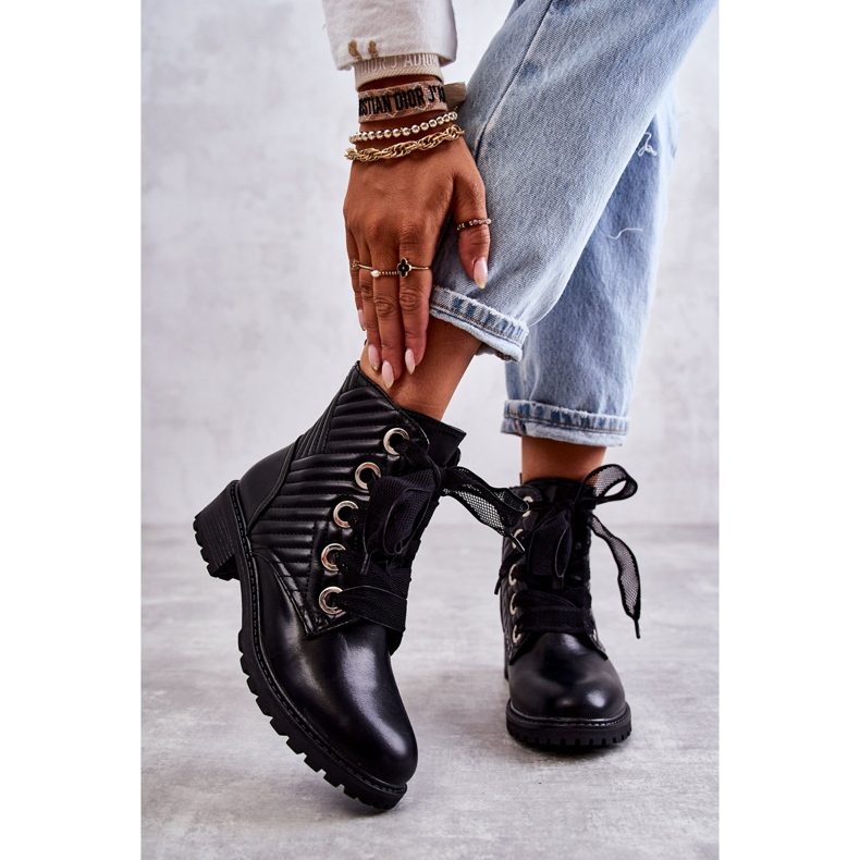 PG1 Bottes matelassées Torino noires avec réchauffement 2