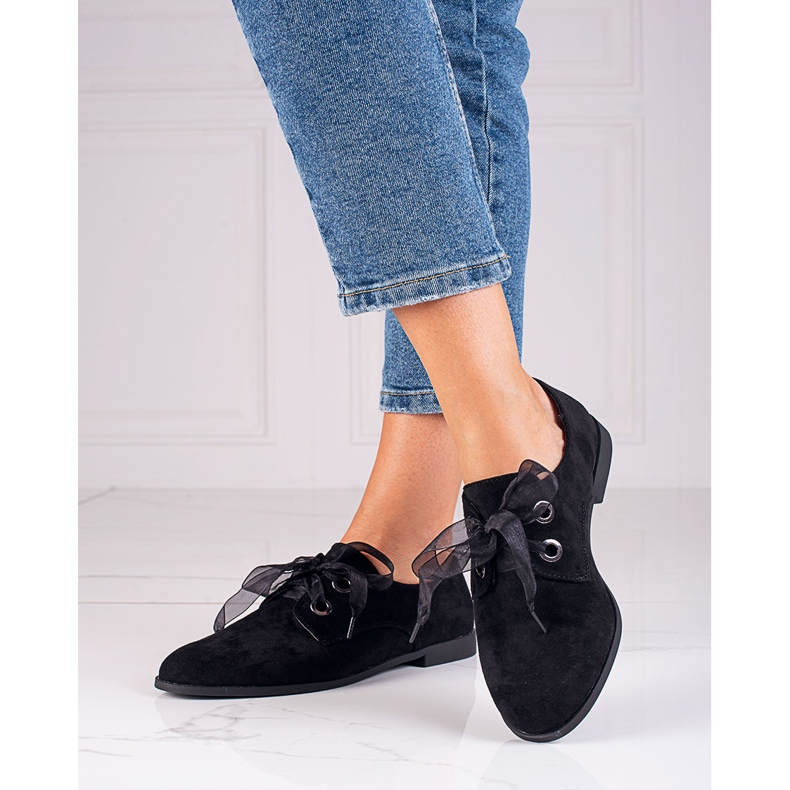 Chaussures à lacets élégantes Shelovet noir 1