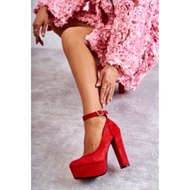 WS1 Escarpins en daim sur la plate-forme rouge Rivia 2