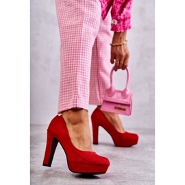 WS1 Escarpins Classiques En Daim Sur Talons Red Soro rouge 3