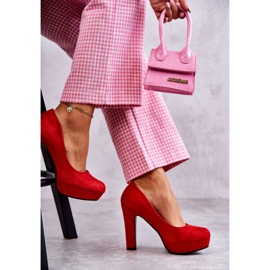 WS1 Escarpins Classiques En Daim Sur Talons Red Soro rouge 4