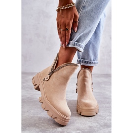 PG1 Bottes Femme Daim Avec Découpes Beige Rhythm 1