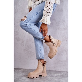 PG1 Bottes Femme Daim Avec Découpes Beige Rhythm 6