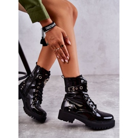 PG1 Bottines Femme Laquées à Clous Noir Leticia le noir 5