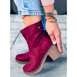 Bottines à talon en caoutchouc Linzi Wine rouge 3