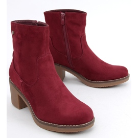 Bottines à talon en caoutchouc Linzi Wine rouge 5