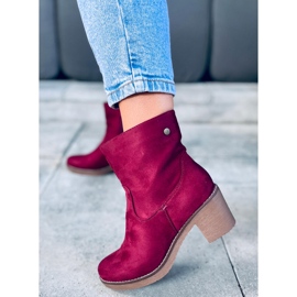 Bottines à talon en caoutchouc Linzi Wine rouge 1