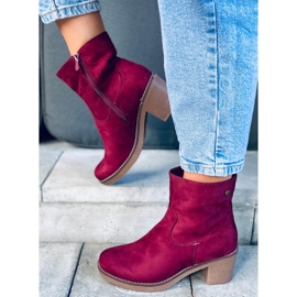 Bottines à talon en caoutchouc Linzi Wine rouge 4