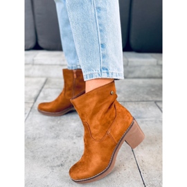 Bottines à talon en caoutchouc Linzi Camel brun 2