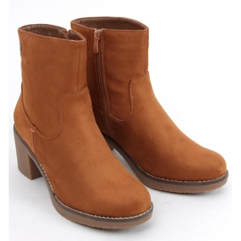 Bottines à talon en caoutchouc Linzi Camel brun 3