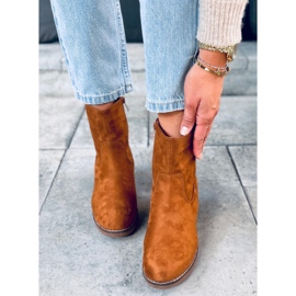 Bottines à talon en caoutchouc Linzi Camel brun 5