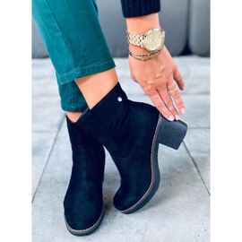 Bottines à talon en caoutchouc noir Linzi le noir 3