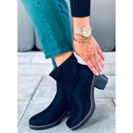 Bottines à talon en caoutchouc noir Linzi 1