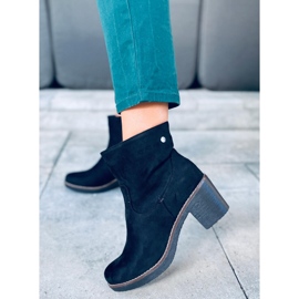 Bottines à talon en caoutchouc noir Linzi le noir 5