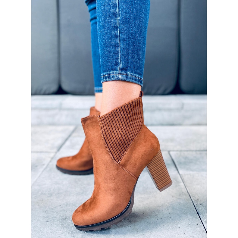 Bottines à talon femme Rosst Camel brun 1